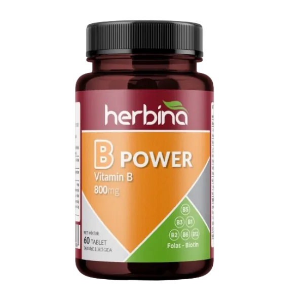 HERBİNA B POWER - B VİTAMİN KOMPLEKS 60 TABLET